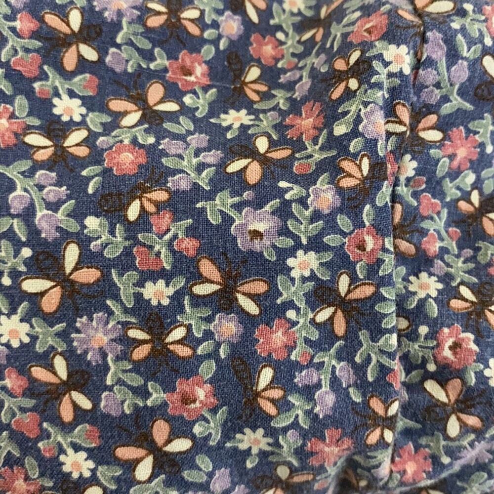 Gunne Sax VTG 1970s RARE Print Birds & Bees Dress - Picture 9 of 10
